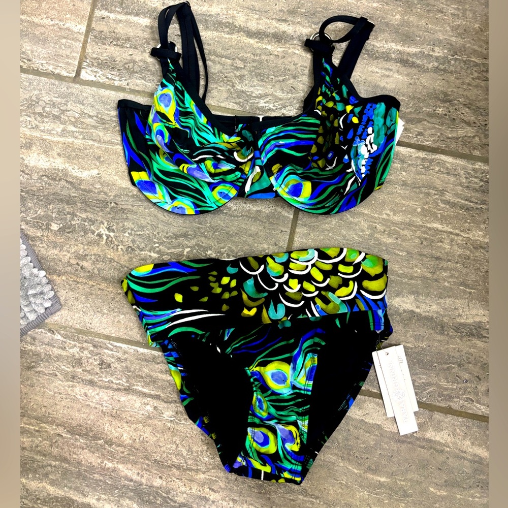 Custom Tara Grinna Two Piece Swim Suit. NWT!